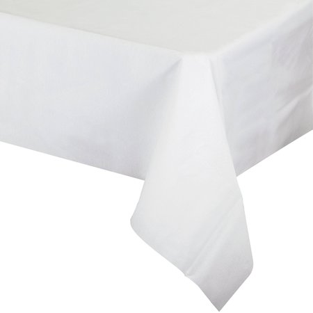 CREATIVE CONVERTING White Paper Tablecloth, 108"x50", 12PK 813272